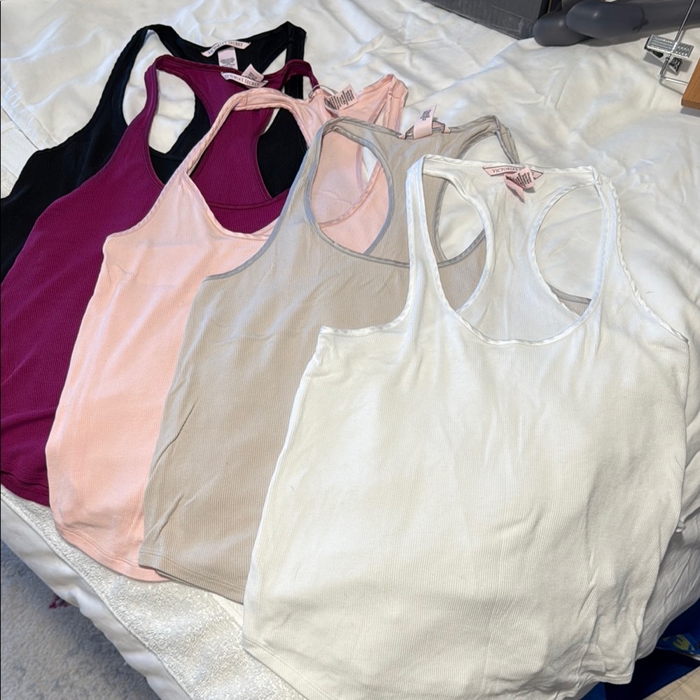 Victoria's Secret Tank Tops - Black, Pink, Purple, Gray, White